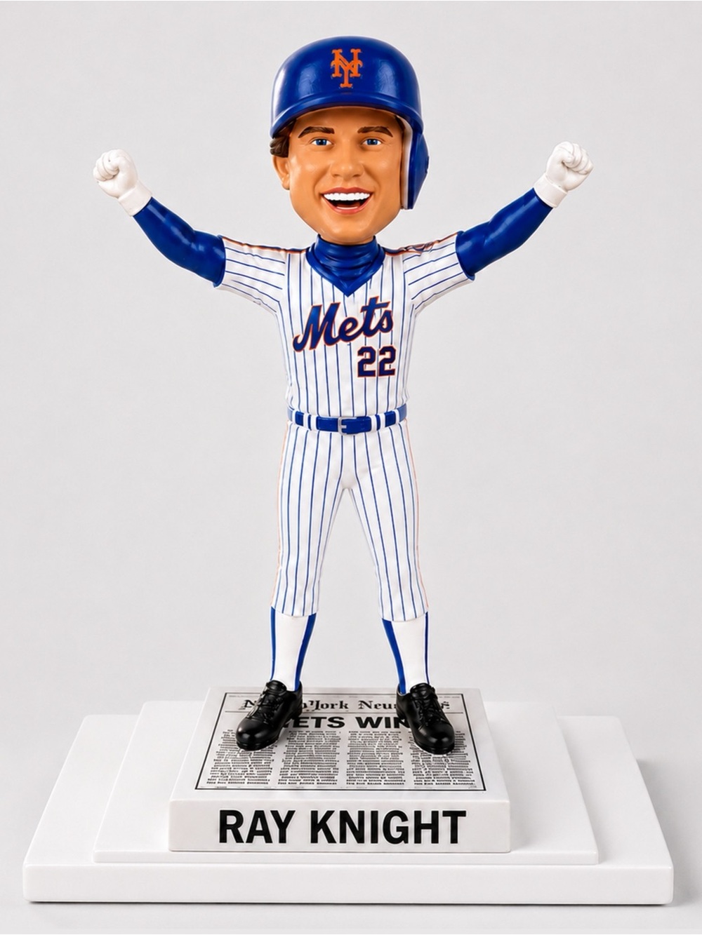 New York Mets Ray Knight 1986 Iconic Moments Bobblehead Blue & White
